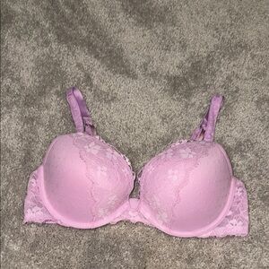 Victoria's Secret Purple Lace Trim Push-Up Bra 36C